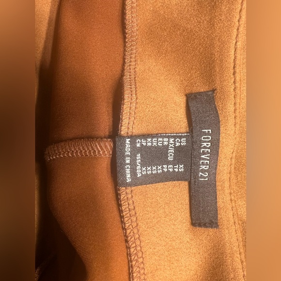 Suede Skort Tan Forever 21 NWT - Picture 5 of 6